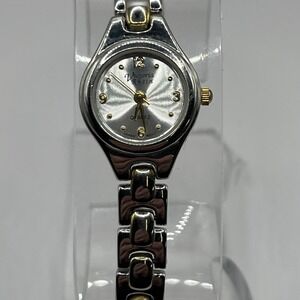 Victoria Rhein Silver Tone Dial Round Case Women's Quartz Watch-‎ New Battery!